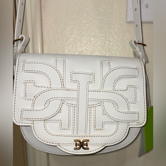 Sam Edelman Handbags - Sam Edelman Small Bay Leather Saddle Crossbody Bag